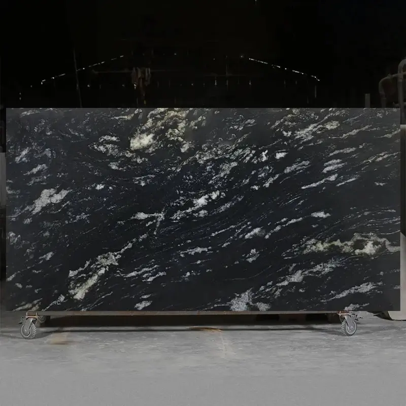 Titanium Black Granite Gangsaw Size slab