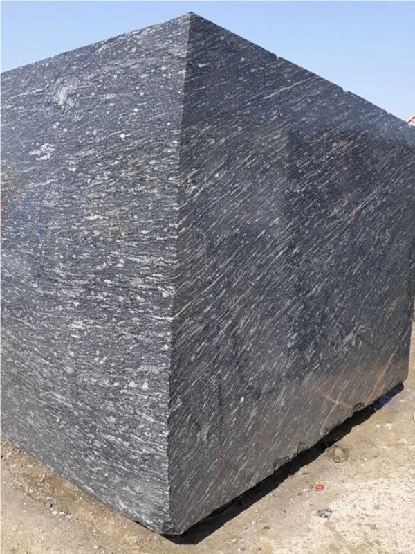 black markino granite quarry block