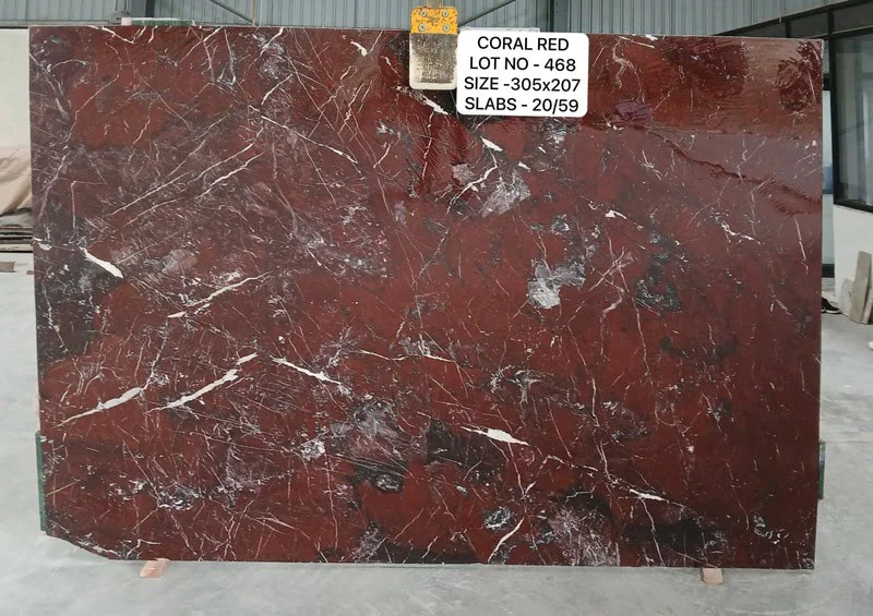 coral red quartzite slab 2
