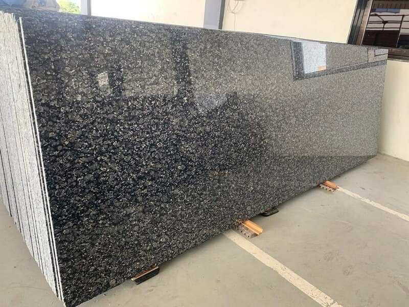 crystal blue granite slab