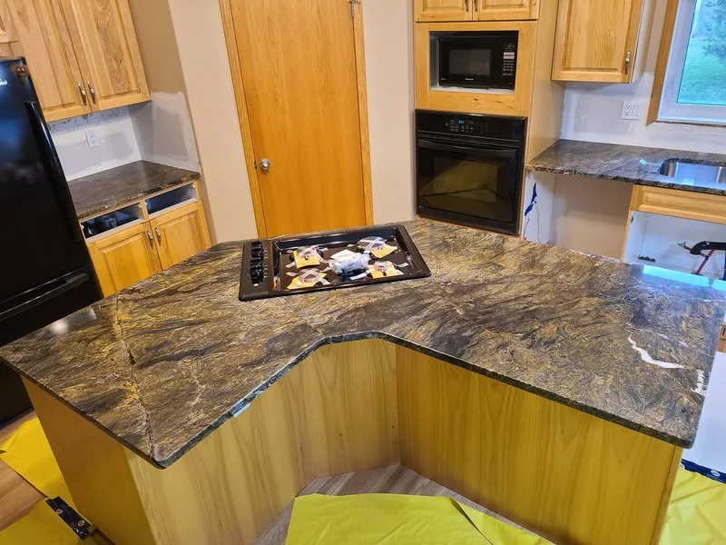 lava oro granite kitchen countertop
