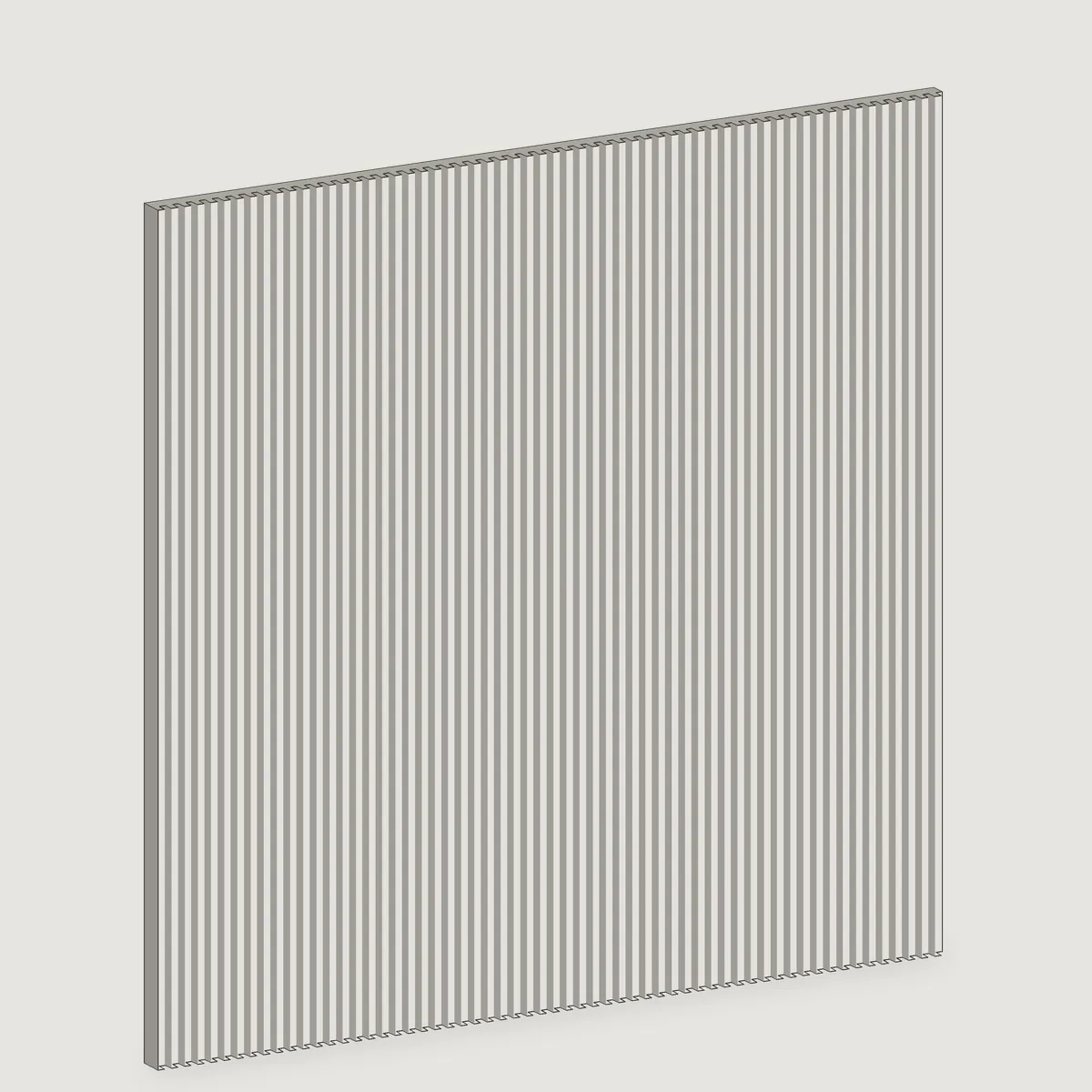 Asolo fluted stone wall panel, isometric view
