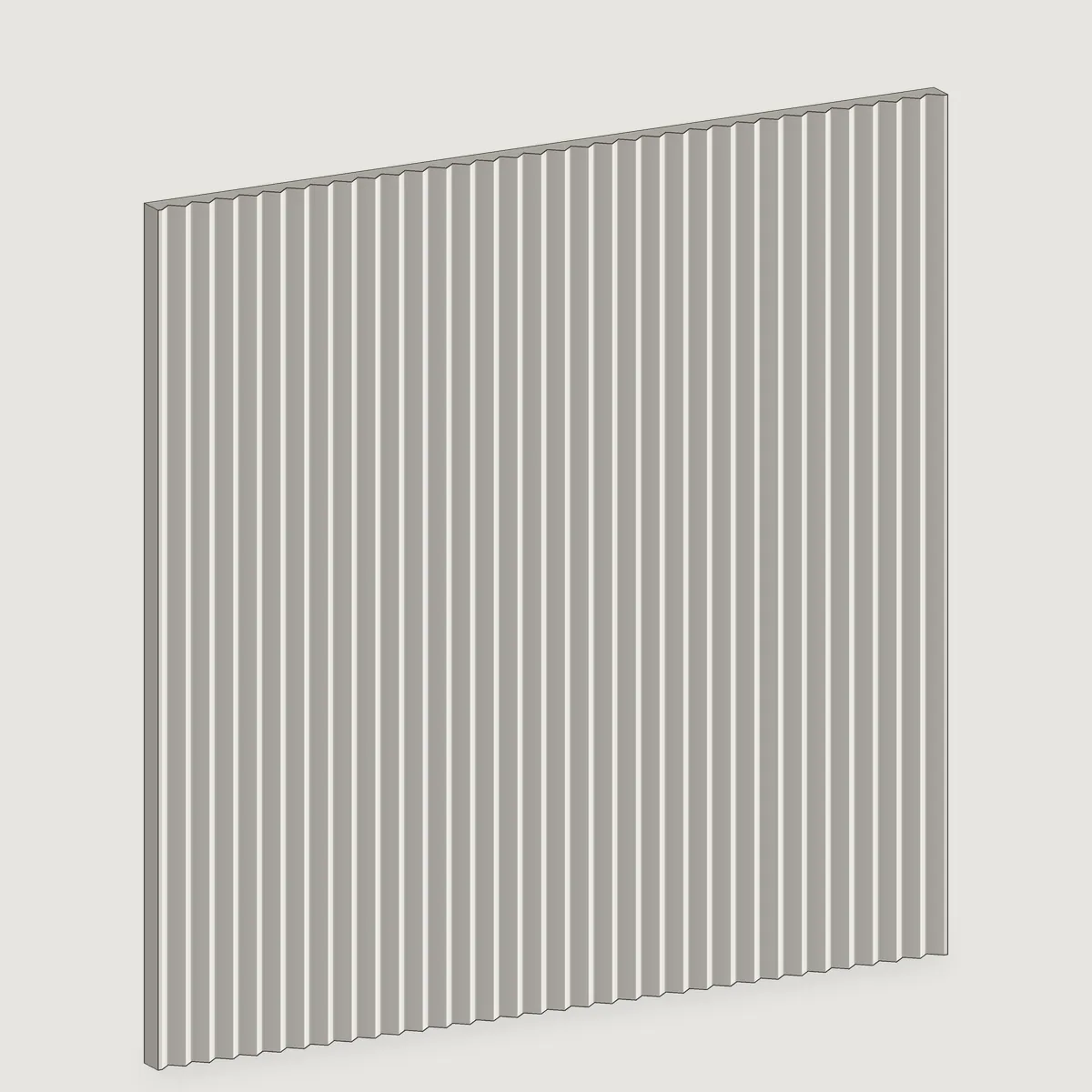 Verona fluted stone wall panel, isometric view