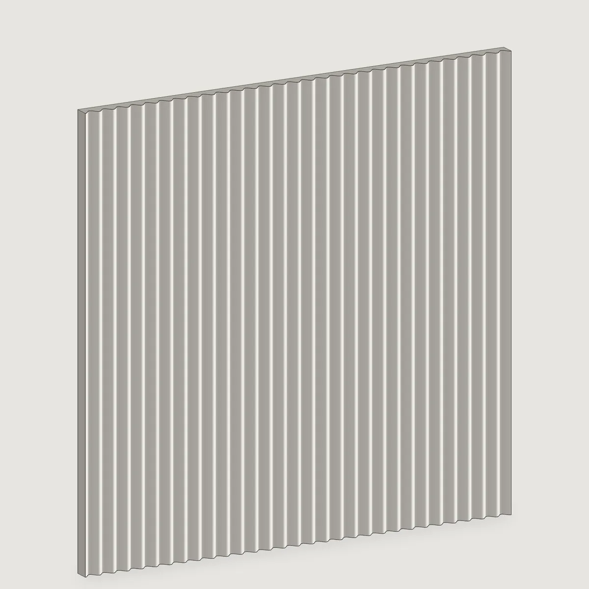 Como fluted stone wall panel, isometric view