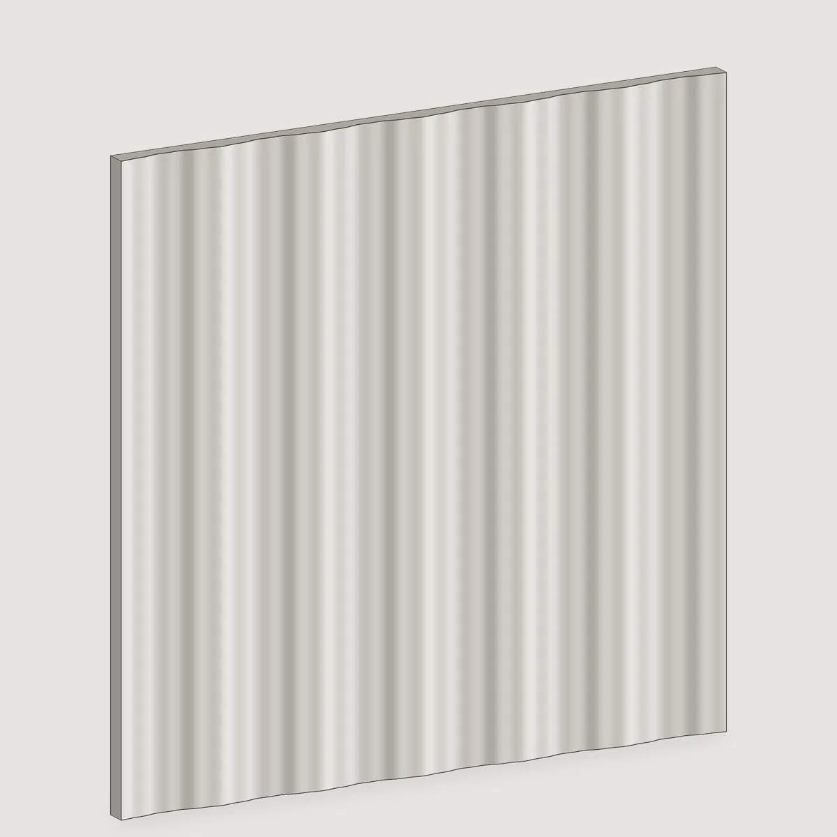 Ripple Wave fluted stone wall panel, isometric view