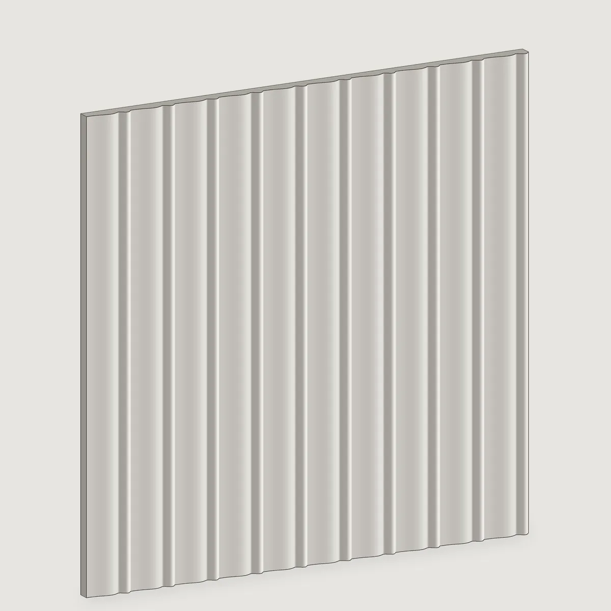 Twin Rhythm fluted stone wall panel, isometric view
