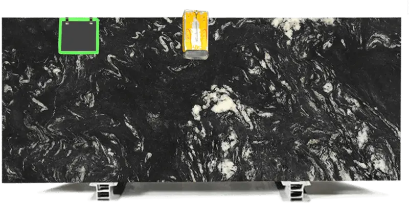 IMAGE: Cutter Size (Vertical or Long Granite Slabs) of Titanium Black Granite